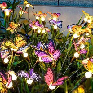 Solar Garden Lights - Newest Swaying Butterfly Light, Swaying in The Wind